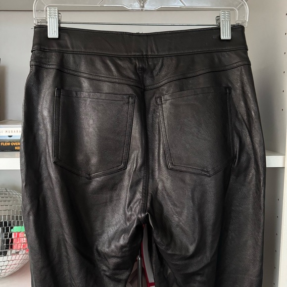 SPANX Black Leather Like Ankle Skinny Pants - Picture 11 of 13